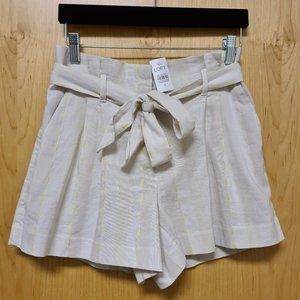 LOFT NWT Striped Tie Waist Shorts size 4